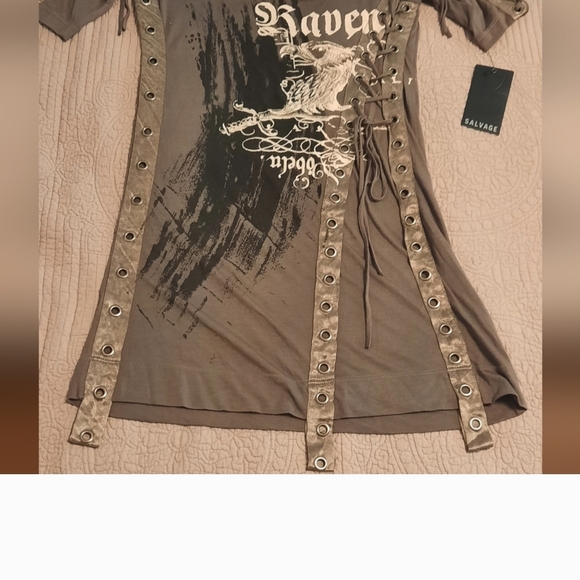 SALVAGE NWT Vintage Raven Dress - Picture 9 of 11